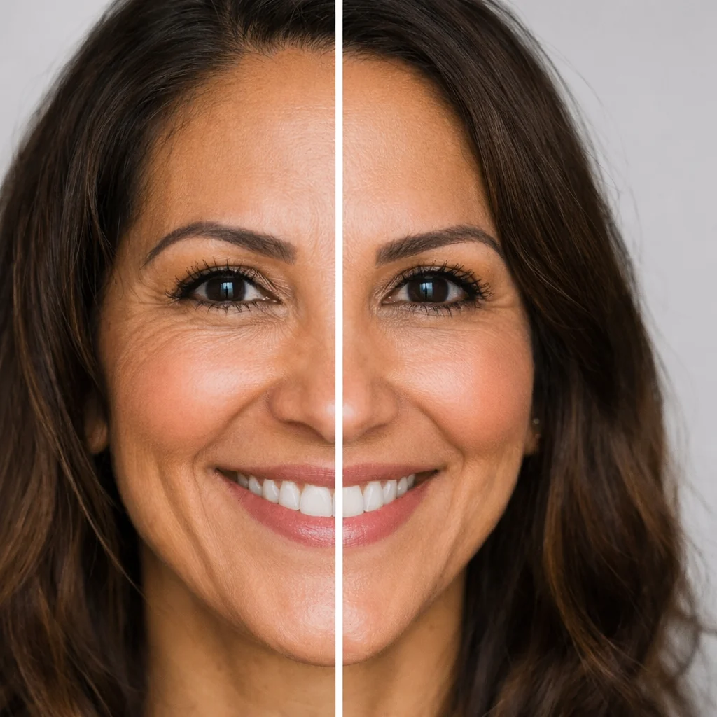 Aplicación de toxina botulínica en frente